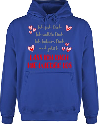 Shirtracer Hoodie Herren Pullover Männer - Valentinstag - Ich SAH Dich Ich wollte Dich Ich bekam Dich - XL - Royalblau - Valentinstagsgeschenk für ihn verliebt Geschenk valetinstagsgeschenke von Shirtracer