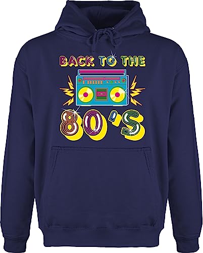 Shirtracer Hoodie Herren Pullover Männer - Vintage Retro - Back to The 80's Kassette - 4XL - Navy Blau - 80s 80er Jahre von Shirtracer