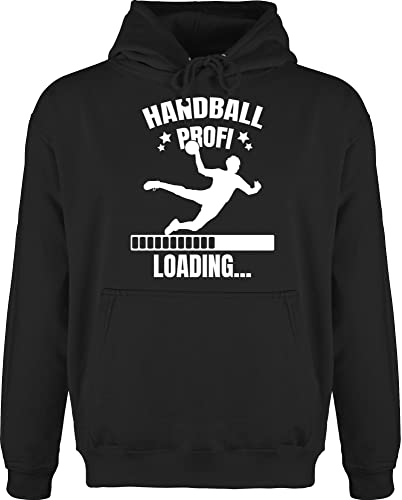 Hoodie Herren Pullover Männer - EM 2026 Trikot Ersatz - Handball Profi Loading - weiß Jungen - XS - Schwarz - Langer arm Handballer jh001 hanball halbball Handball. Handball, beachhandball wm 2022 von Shirtracer