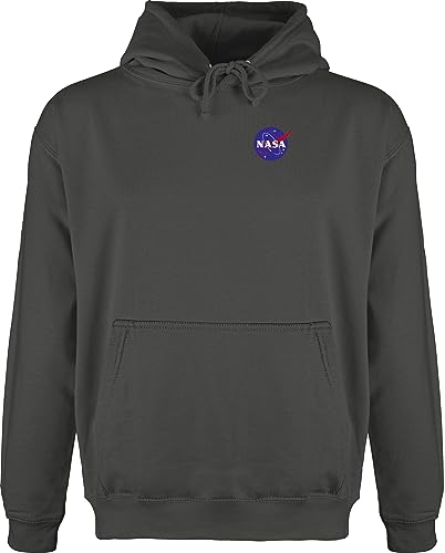 Shirtracer Hoodie Herren Pullover Männer - Weltall - NASA Logo Space X Merchandise Weltraum - 3XL - Anthrazit von Shirtracer