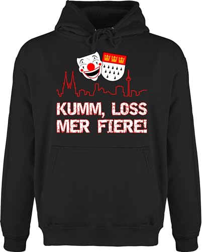 Hoodie Herren Pullover Männer - & Fasching - Kumm loss mer fiere Kölle Alaaf I Köln Wappen Karneval I Karnevalskostüm Clown - XS - Schwarz - faschings kölsches pulli outfit karnevals kölner Hoodie Herren Pullover Männer - & Fasching - Kumm loss mer fiere Kölle Alaaf I Köln Wappen Karneval I Karnevalskostüm Clown - XS - Schwarz - faschings kölsches pulli outfit karnevals kölner von Shirtracer