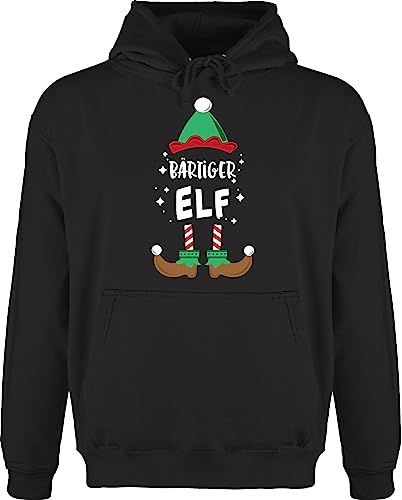 Shirtracer Hoodie Herren Pullover Männer - & Geschenke - Weihnachten Bärtiger Elf - 4XL - Schwarz - männertag von Shirtracer