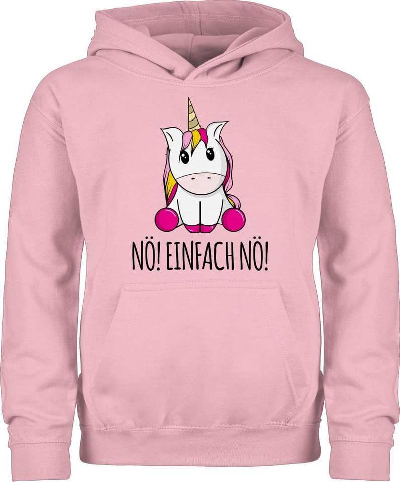 Shirtracer Hoodie Nö! Einfach Nö! Einhorn Unicorn Lustig Bevor Du fragst Nein Statement Sprüche Kinder von Shirtracer