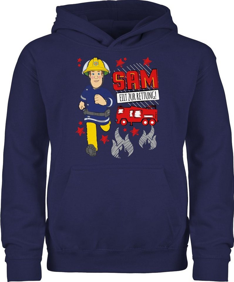 Shirtracer Hoodie Sam eilt zur Rettung Feuerwehrmann Sam Mädchen von Shirtracer