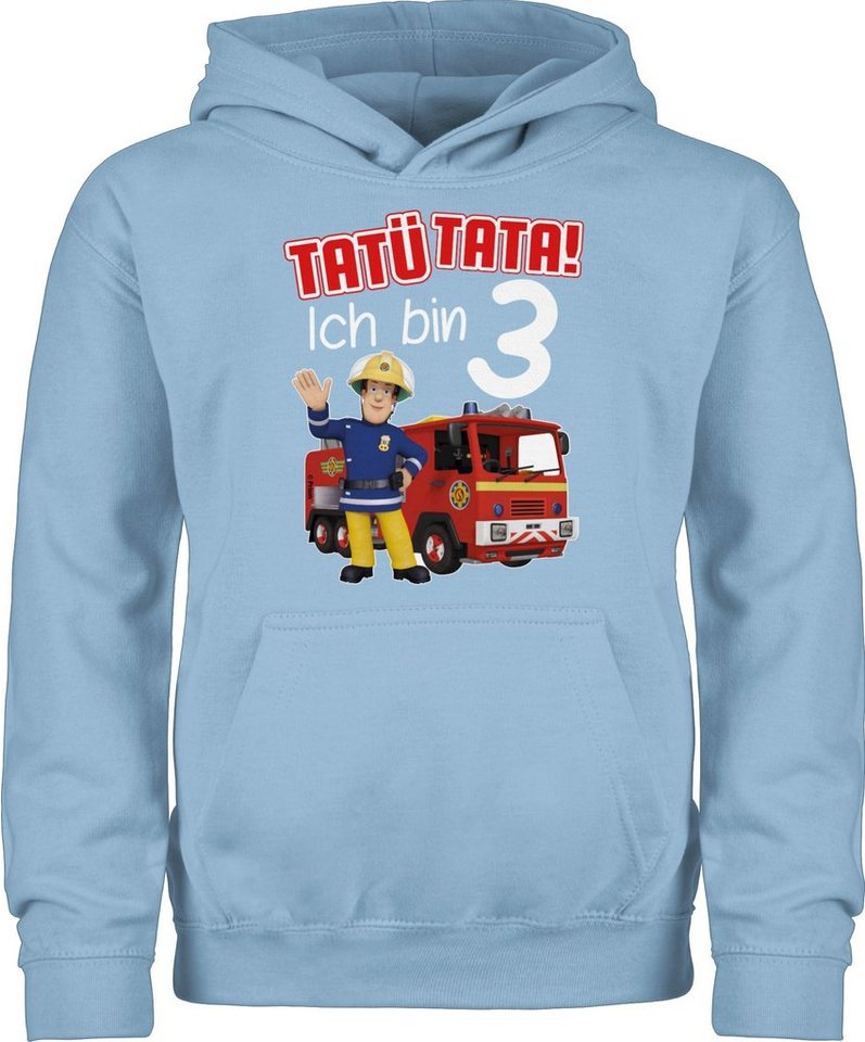 Shirtracer Hoodie Tatü Tata! Ich bin 3 Geburtstag Feuerwehr I Feuerwehrmann Feuerwehrmann Sam Mädchen von Shirtracer