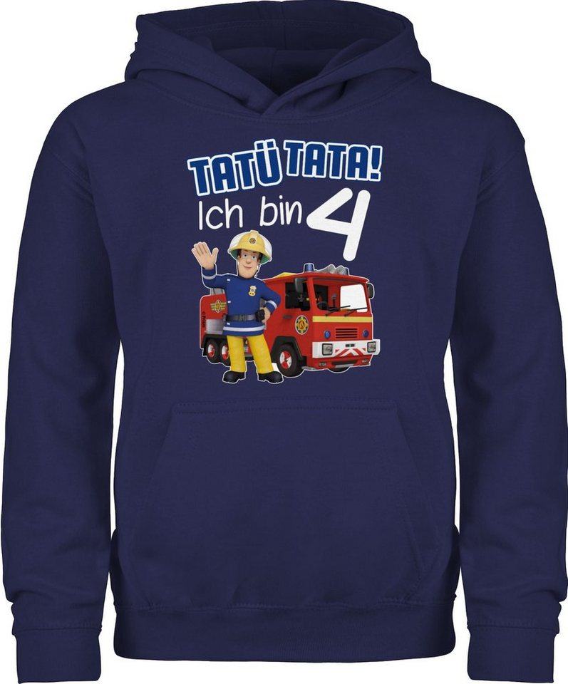 Shirtracer Hoodie Tatü Tata Ich bin 4 Geburtstag I 4. Geburtstag Feuerwehr I Vierter Geb Feuerwehrmann Sam Mädchen von Shirtracer