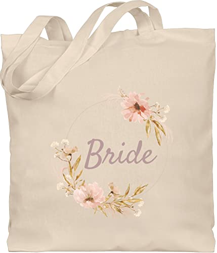 Shirtracer Baumwolltasche - JGA Junggesellenabschied Frauen - Bride Braut Boho - Unisize - Naturweiß - jutebeutel baumwolle tasche jungesellenenabschied lange henkel stoffbeutel jungesellinenabschied von Shirtracer