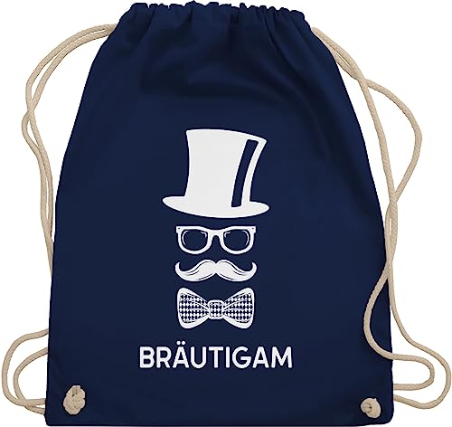 Shirtracer Turnbeutel Rucksack - JGA Junggesellenabschied Männer - Bräutigam Gentleman - Unisize - Navy Blau - geschenk für polterabend polter rucksäcke jungesellenabschied turnsack outfit von Shirtracer