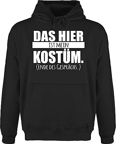 Hoodie Herren Pullover Männer - Karneval & Fasching - Das hier ist mein Kostüm. Ende des Gesprächs Faschingskostüm I Sprüche Witzig lustig - XXL - Schwarz - faschings pulli outfit karnevals von Shirtracer