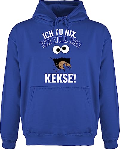 Hoodie Herren Pullover Männer - Karneval & Fasching - Ich tu nix Ich will nur Kekse - Keksmonster Cookie Monster Keks - 3XL - Royalblau - oberteil fasnets tue jh001 karnelval hoddies/pullies von Shirtracer