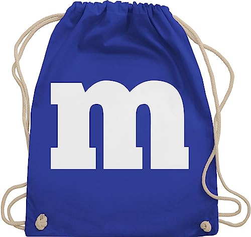 Turnbeutel Rucksack - Karneval & Fasching - Taschen - M Aufdruck - Unisize - Royalblau - köstüme gruppen gymsack damen wurfbeutel fasching, buchstaben beutel gruppe karnevals tasche fasching- von Shirtracer