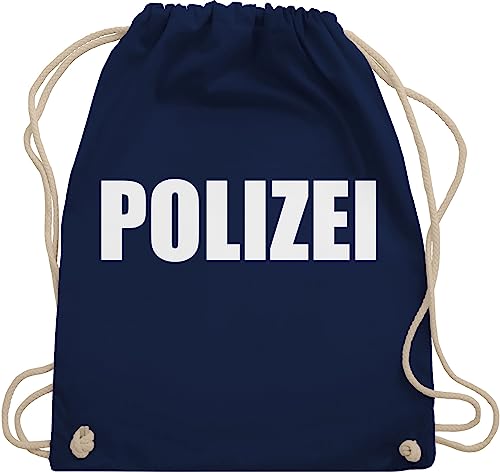 Turnbeutel Rucksack - Karneval & Fasching - Taschen - Polizei Polizeiuniform Polizist Polizeikostüm SEK Polizistin Police SWAT - Unisize - Navy Blau - turnen tasche wurfbeutel fasching, uniform von Shirtracer