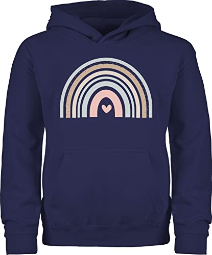 Shirtracer Kinder Hoodie Jungen Mädchen - Bohemian Kleidung - Boho Regenbogen - 140 (9/11 Jahre) - Navy Blau - reitpullover Pullover von Shirtracer