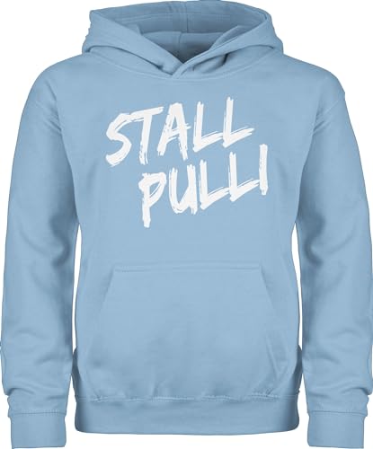 Shirtracer Kinder Hoodie Jungen Mädchen - Pferd - Stallpulli I Geschenk Reiten I Pferde Geschenke I Pferdeliebhaber - 152 (12/13 Jahre) - Hellblau - pferdepullies pferdepullover Reiter stall Pullover von Shirtracer