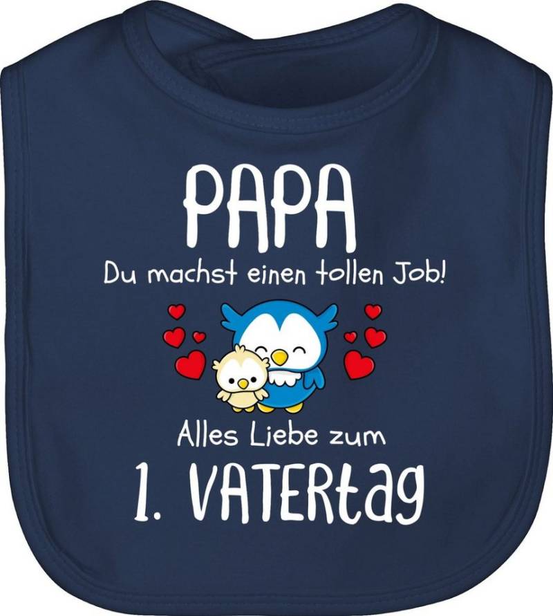 Shirtracer Lätzchen 1. Vatertag - Papa du machst einen tollen Job, Geschenk Vatertag Baby von Shirtracer