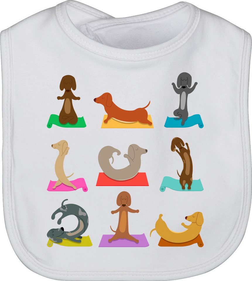Shirtracer Lätzchen Dackel Yoga Dackel Lustig, Hunde von Shirtracer