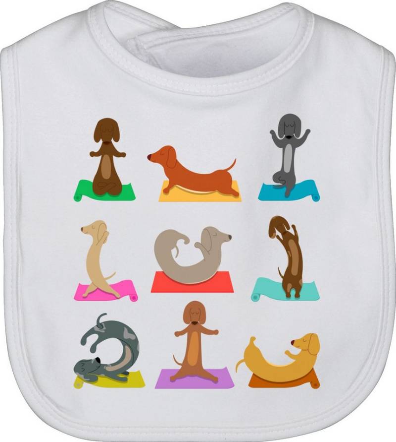 Shirtracer Lätzchen Dackel Yoga Dackel Lustig, Hunde von Shirtracer