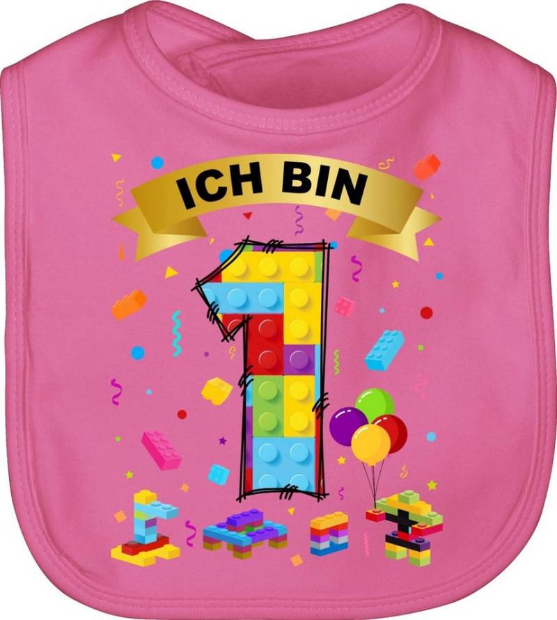 Shirtracer Lätzchen Ich bin 1 Bausteine, 1. Geburtstag von Shirtracer