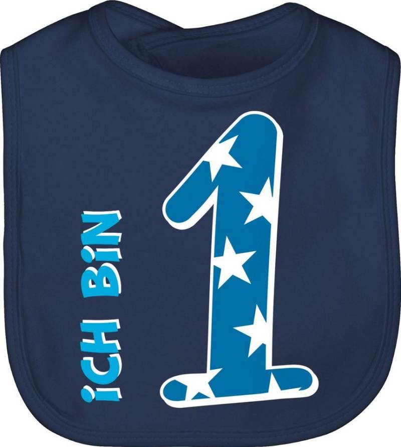 Shirtracer Lätzchen Ich bin eins Blau Junge Erster, 1. Geburtstag von Shirtracer