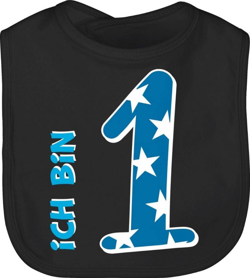 Shirtracer Lätzchen Ich bin eins Blau Junge Erster, 1. Geburtstag von Shirtracer
