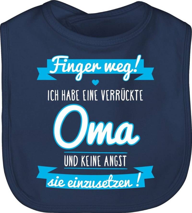 Shirtracer Lätzchen Ich habe eine verrückte Oma blau, Sprüche Baby von Shirtracer
