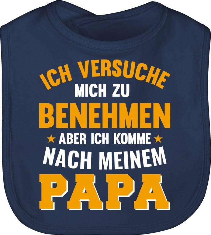 Shirtracer Lätzchen Ich versuche mich zu benehmen komme nach meinem Papa, Sprüche Baby von Shirtracer