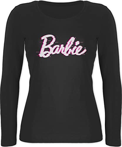 Shirtracer Langarmshirt Damen - Barbie Logo Retro - XXL - Schwarz von Shirtracer