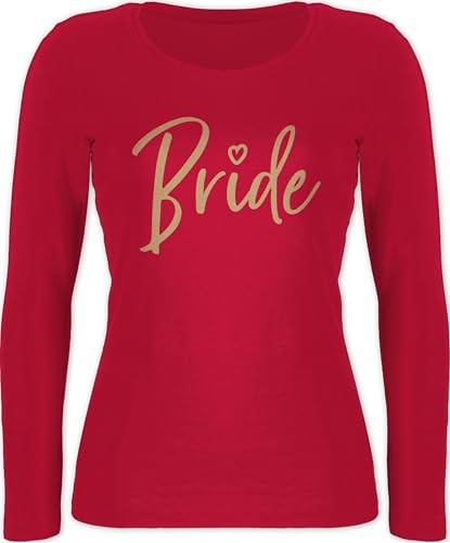 Langarmshirt Damen - JGA Junggesellenabschied Frauen - Bride Braut - XXL - Rot - polteroutfit bachelorette party jungesselnabschied junggesellinnenabschied jungesellinnenabschied jungesellenabschied von Shirtracer