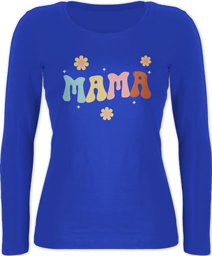 Langarmshirt Damen - Mama Mom Mutti - XS - Blau - mami langarmshirts mum mütter muttertags mommy mutter zum muttertag muttertagsgeschenke muttertagsgeschenk für 2024 geschenk tag fuer geschenke von Shirtracer