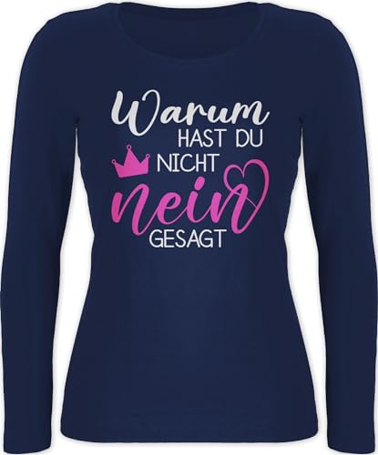 Langarmshirt Damen - Party Outfit - Warum hast du nicht nein gesagt | Schlager Fanartikel | Hast du nein gesagt - M - Marineblau - malle langarm oberteile für schlagerparty schlagerfans oberteil Langarmshirt Damen - Party Outfit - Warum hast du nicht nein gesagt | Schlager Fanartikel | Hast du nein gesagt - M - Marineblau - malle langarm oberteile für schlagerparty schlagerfans oberteil von Shirtracer