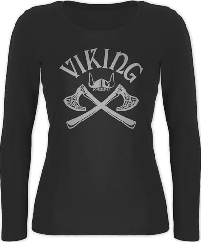Shirtracer Langarmshirt Damen - & Walhalla - Wikinger Viking Nordmänner Odin Walhall Streitaxt - S - Schwarz - Damenmode Vikings wikingeraxt Shirt Langarm vikinger axt t Kleidung Wikinger&Walhalla Shirtracer Langarmshirt Damen - & Walhalla - Wikinger Viking Nordmänner Odin Walhall Streitaxt - S - Schwarz - Damenmode Vikings wikingeraxt Shirt Langarm vikinger axt t Kleidung Wikinger&Walhalla von Shirtracer