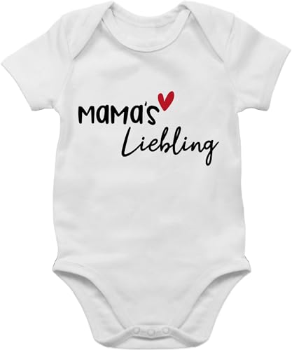 Baby Body Junge Mädchen - Mama - Mamas Liebling - 3/6 Monate - Weiß - fuer mutter babykleidung strampler mami babybodys jungen mommy mother bodies mother's day geschenke für mütter kurzarmbody von Shirtracer