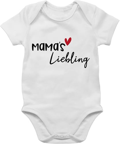 Baby Body Junge Mädchen - Mama - Mamas Liebling - 3/6 Monate - Weiß - muttertagsbody kurzarmbody muttertag muddi bodys strampler babykleidung jungen mama's mutter babybody werdende geschenk von Shirtracer