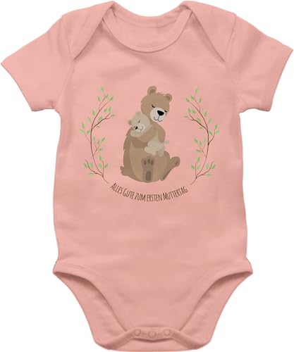 Shirtracer Baby Body Junge Mädchen - Erster Muttertag I Alles Gute Mama Mutti - 1/3 Monate - Babyrosa - muttertaggeschenke 1 bz10 erste muttertagsgeschenk outfit mamatags 1. babybuddy von Shirtracer