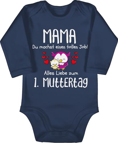 Baby Body langarm Mädchen Junge - 1. Muttertag I Mama du machst einen tollen Job - 6/12 Monate - Navy Blau - muttertagsbody muttertagsstrampler muttertagsgeschenk muttertaf babybody 1 muttertags Baby Body langarm Mädchen Junge - 1. Muttertag I Mama du machst einen tollen Job - 6/12 Monate - Navy Blau - muttertagsbody muttertagsstrampler muttertagsgeschenk muttertaf babybody 1 muttertags von Shirtracer