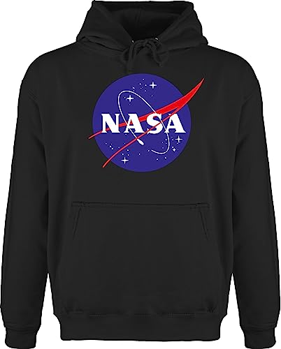 Hoodie Herren Pullover Männer - Sprüche Statement - Nasa Meatball Logo - XXL - Schwarz - hoody mit kapuze pulli kaputzenpuloverer kleidung kapuzen hoodies/pullis merchandise nerd geschenke patch von Shirtracer