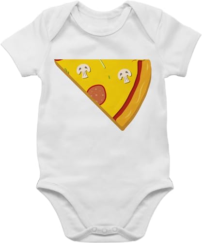 Shirtracer Baby Body Junge Mädchen - Partner-Look Familie - Pizza Partner Teil 2-1/3 Monate - Weiß - mama- tochter outfit partnerlook mutter sohn kleidung family look eat bodys familienoutfit von Shirtracer