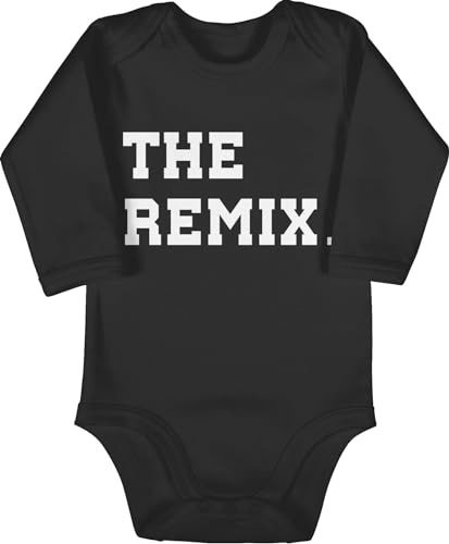 Baby Body langarm Mädchen Junge - Partner-Look Familie - The Original The Remix Kind - 6/12 Monate - Schwarz - outfit partnerlook strampler partner look familien babybody remix. matching babybuddy von Shirtracer
