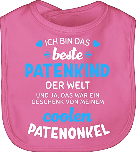 Shirtracer Baby Lätzchen - Patenonkel - Ich bin das beste Patenkind der Welt weiß/blau - Unisize - Pink - sprüche babylätzchen geschenk zur geburt sabberlatz laetzchen kinderlatz lätze babylätze von Shirtracer