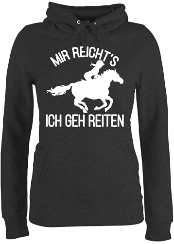 Pullover Damen Hoodie Frauen - Pferde - Mir reicht's ich GEH Reiten - XS - Anthrazit meliert - pferdepullover reitoberteil pferdeliebhaber Pony Hoody reitpulli pferdepulloverdamen sprüche Pferd Pullover Damen Hoodie Frauen - Pferde - Mir reicht's ich GEH Reiten - XS - Anthrazit meliert - pferdepullover reitoberteil pferdeliebhaber Pony Hoody reitpulli pferdepulloverdamen sprüche Pferd von Shirtracer