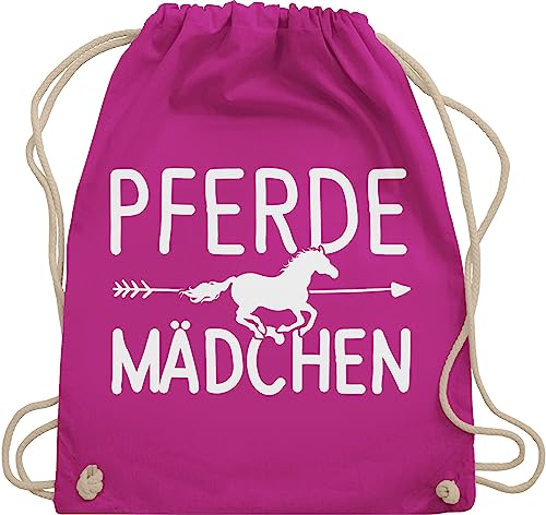 Turnbeutel Rucksack - Taschen - Pferde Mädchen - Pferdemädchen - Unisize - Fuchsia - pferdetaschen stalltasche pferd pferdeliebhaber fjordis stoffrucksack reiterzubehör pferdebeutel reiten von Shirtracer