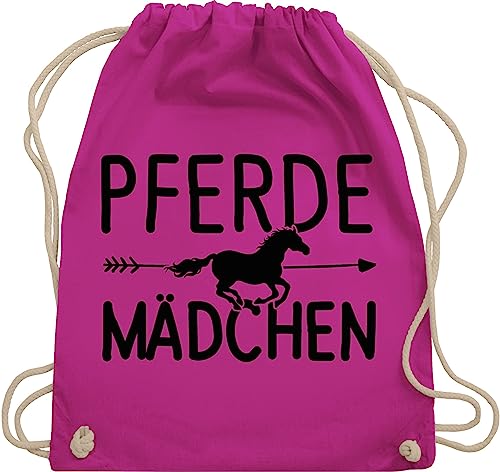 Turnbeutel Rucksack - Taschen - Pferde Mädchen Geschenk - Pferdegeschenke Reiten - Unisize - Fuchsia - reitrucksack für reiter pferdespruch stoffbeutel pferdetaschen pferdefans sporttasche von Shirtracer