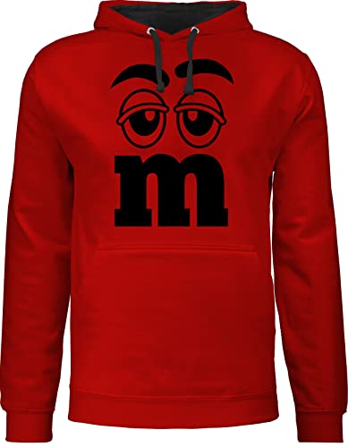 Pullover Herren Frauen Hoodie Kontrast zweifarbig - Karneval & Fasching - Damen - M und M Figuren Aufdruck I M&M I Fastnacht I Fasnacht I Fasnet - XS - Rot/Schwarz - köln Damenbekleidung Faschings Pullover Herren Frauen Hoodie Kontrast zweifarbig - Karneval & Fasching - Damen - M und M Figuren Aufdruck I M&M I Fastnacht I Fasnacht I Fasnet - XS - Rot/Schwarz - köln Damenbekleidung Faschings von Shirtracer