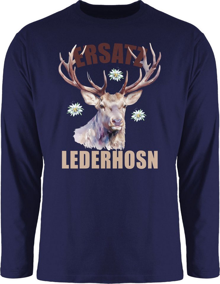 Shirtracer Rundhalsshirt Ersatz Lederhosn, Lustiges Volksfest Design mit Hirsch, Witziges Mot Mode für Oktoberfest Herren von Shirtracer