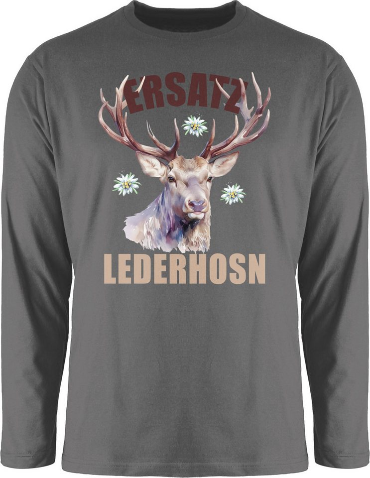 Shirtracer Rundhalsshirt Ersatz Lederhosn, Lustiges Volksfest Design mit Hirsch, Witziges Mot Mode für Oktoberfest Herren von Shirtracer