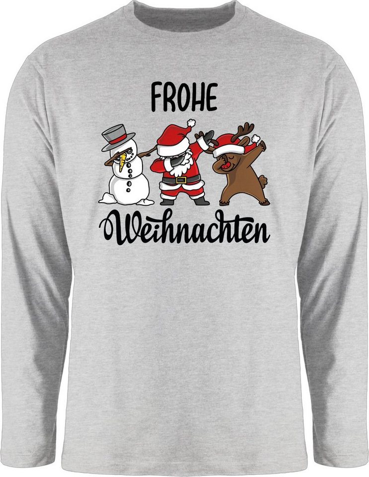 Shirtracer Rundhalsshirt Dabbing Frohe Weihnachten I Schneemann I Weihnachtsmann I Elch I Renti Weihachten Kleidung von Shirtracer