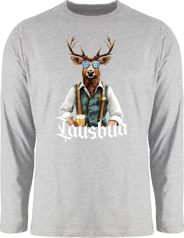 Shirtracer Rundhalsshirt Lausbua Lausbub Schlawiner Lauser Hirsch Mode für Oktoberfest Herren von Shirtracer