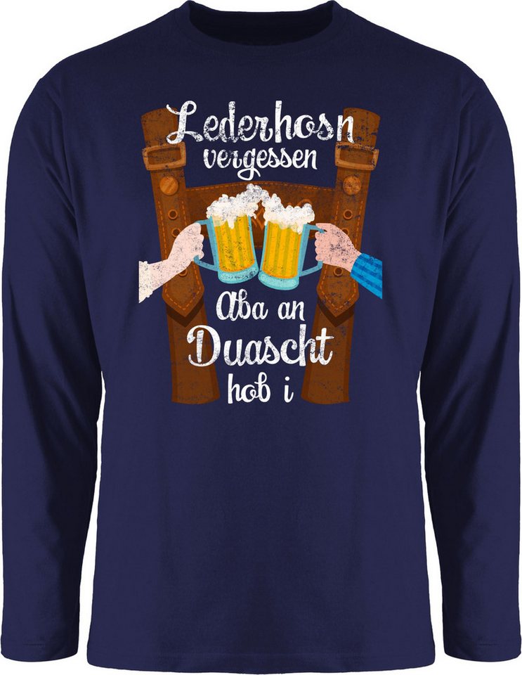 Shirtracer Rundhalsshirt Lederhosn vergessen Aba an Duascht hob i Mode für Oktoberfest Herren von Shirtracer