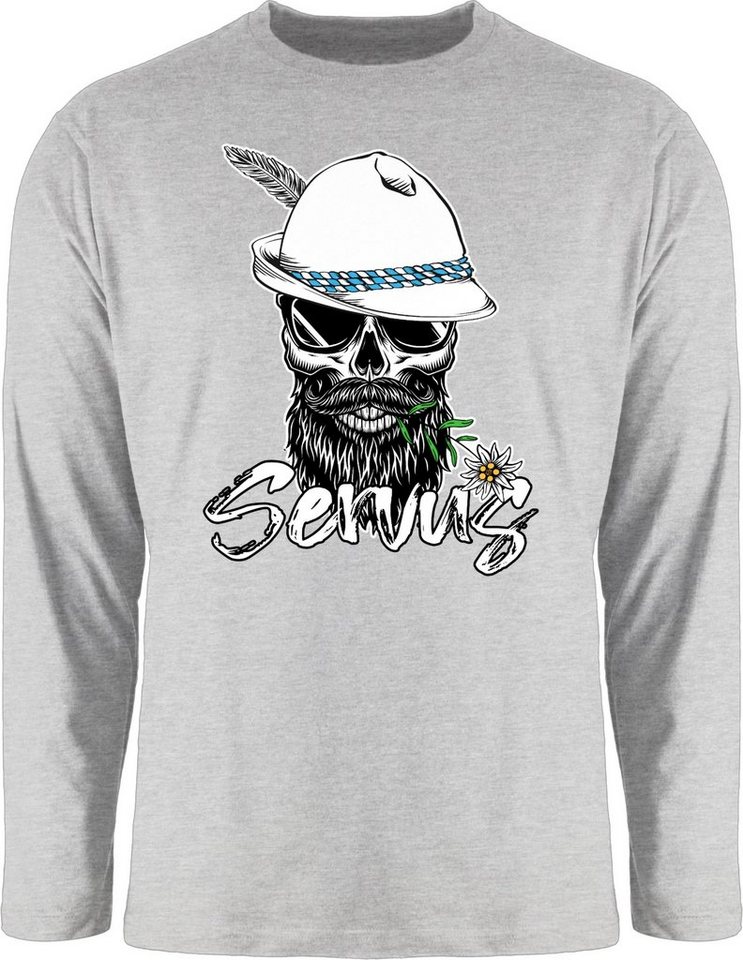 Shirtracer Rundhalsshirt Servus Totenkopf Skull Bayrisch Mode für Oktoberfest Herren von Shirtracer
