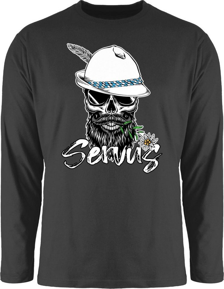 Shirtracer Rundhalsshirt Servus Totenkopf Skull Bayrisch Mode für Oktoberfest Herren von Shirtracer